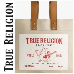 True Religion Buddha Logo Large Tote Bag